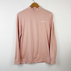 Dutch Bros Pastel Pink Turtleneck Coffee Shirt